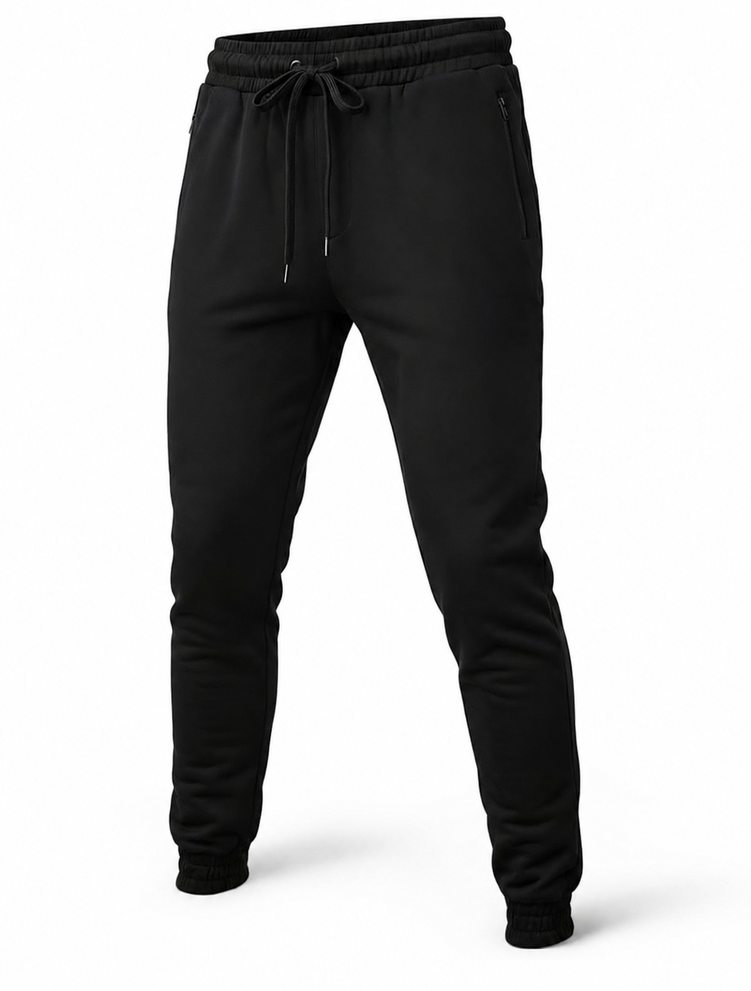 Black Tapered Jogger Pants