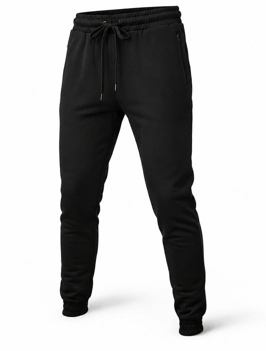Black Tapered Jogger Pants