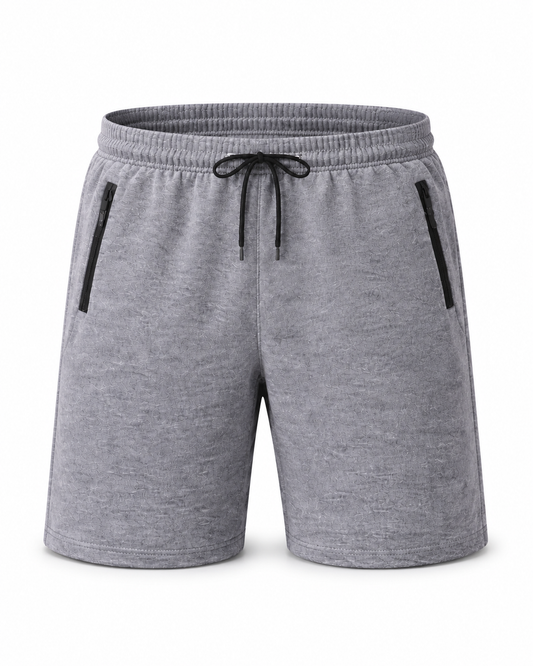 Melange Grey Drawstring Shorts